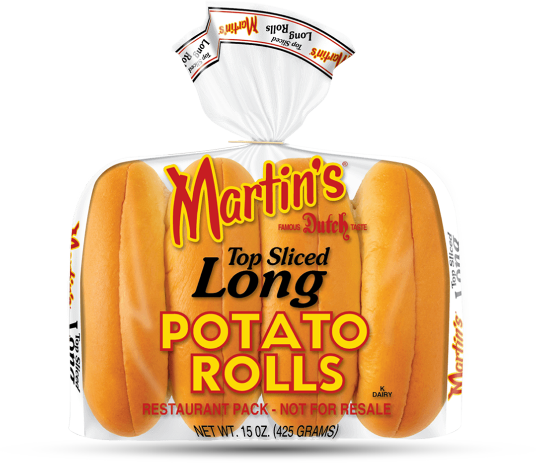 Pan de Papa Martin's para Completos Corte Frontal - Martin's Famous Potato Rolls and Bread